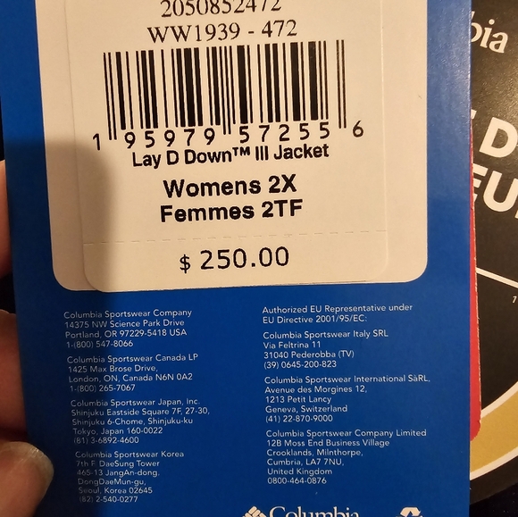 Columbia Women's Lay D Down III Jacket 2X - Picture 4 of 5
